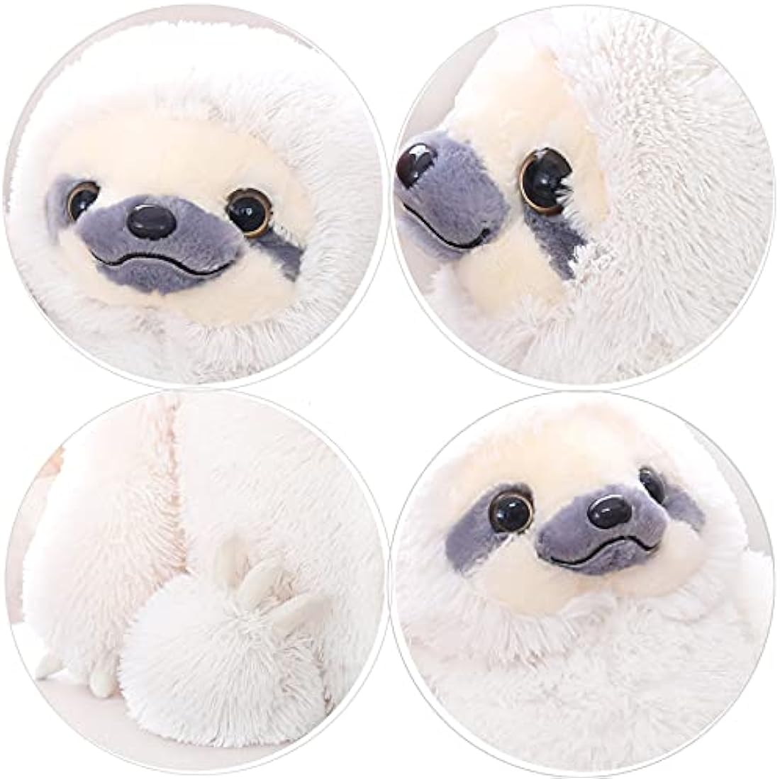 Winsterch Large Sloth Stuffed Animal – Soft Plush Toy, Ivory, 15.7 Inch