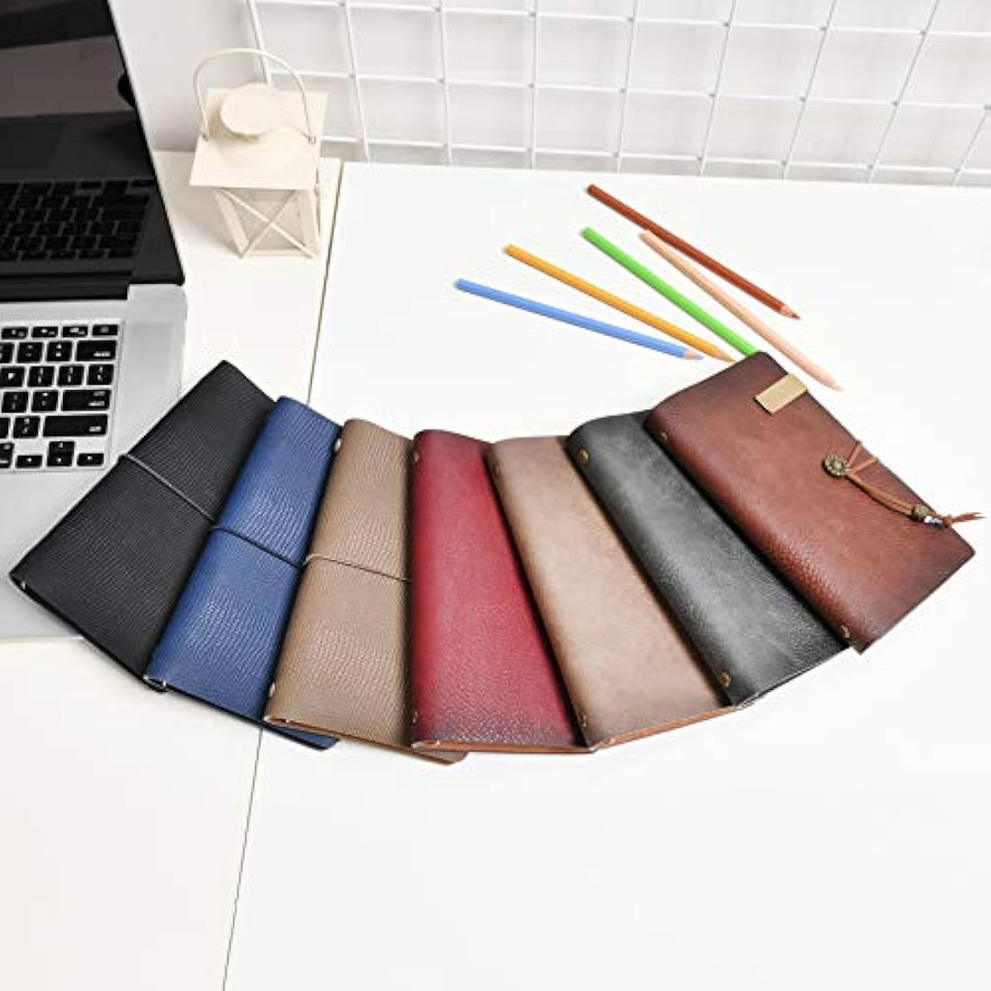 Jolof Store A6 Leather Refillable 6 Ring Binder Notebook – Coffee