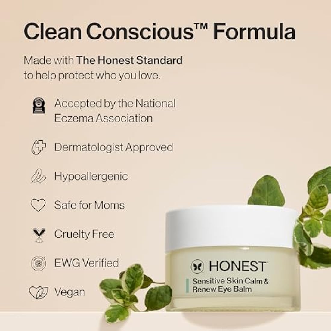 Honest Beauty Calm + Renew Anti-Aging Eye Balm with Shea Butter - 0.5oz