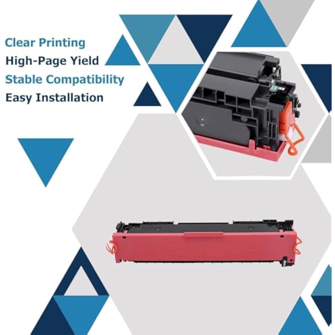 INKALFA 207A Toner Cartridge 4-Pack with Chip for HP Color LaserJet Pro M283fdw