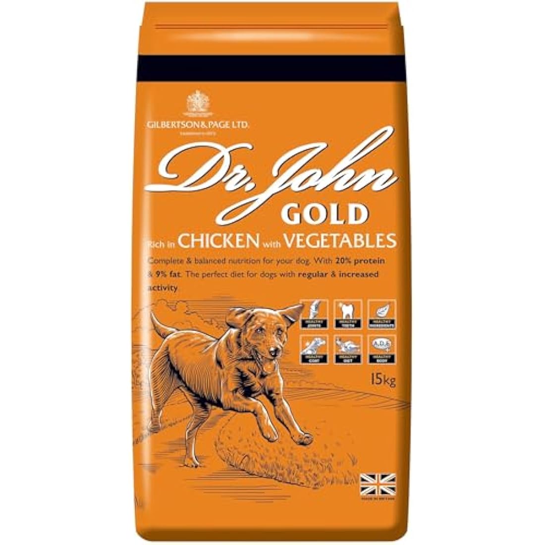 Dr John Gold Chicken & Vegetables Dry Dog Food - 15kg Complete Diet