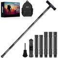 aiGear Tactical Trekking Poles | Adjustable Aluminum Hiking Stick - Black