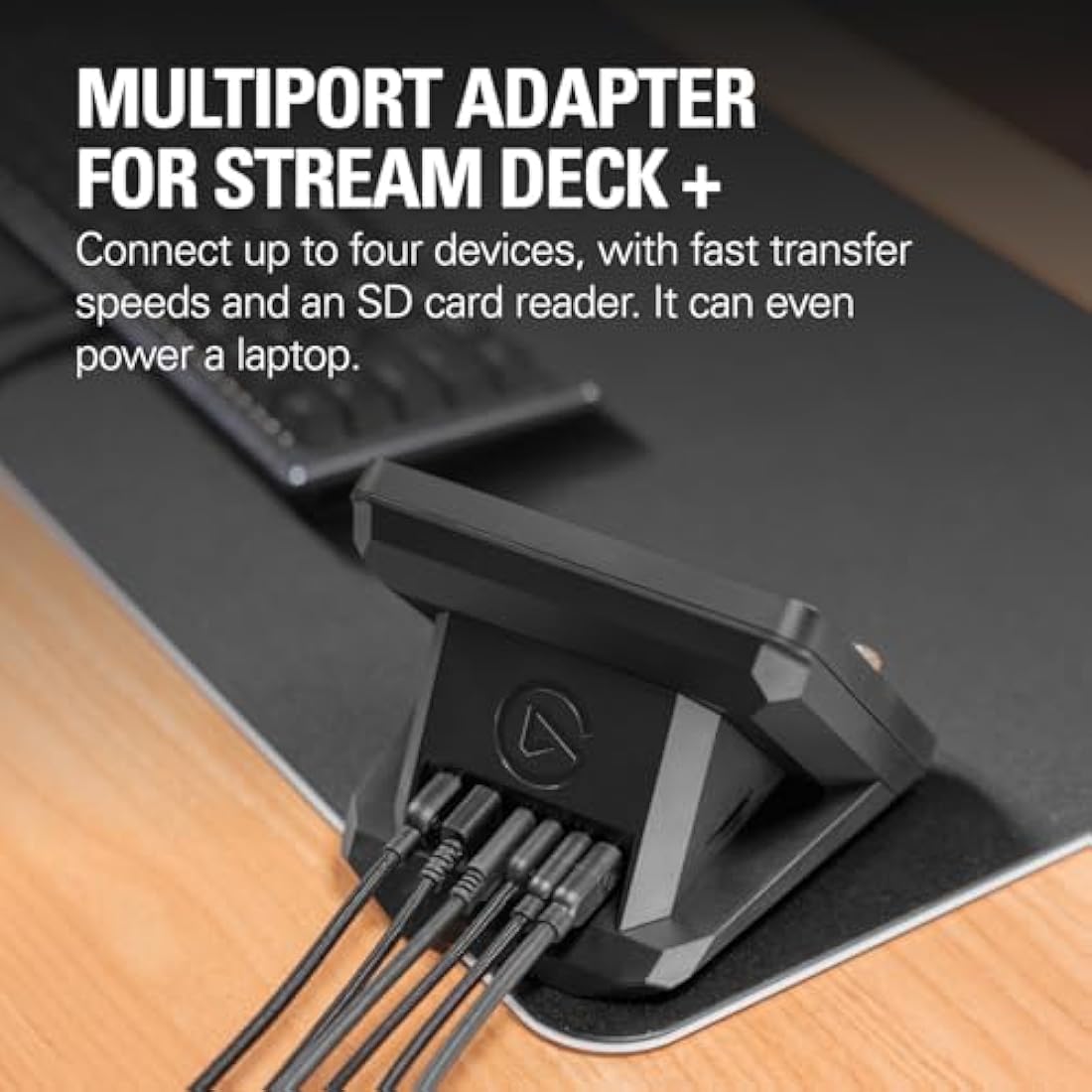 Elgato USB Hub for Stream Deck + | 4-Port Dock with SD Card Reader