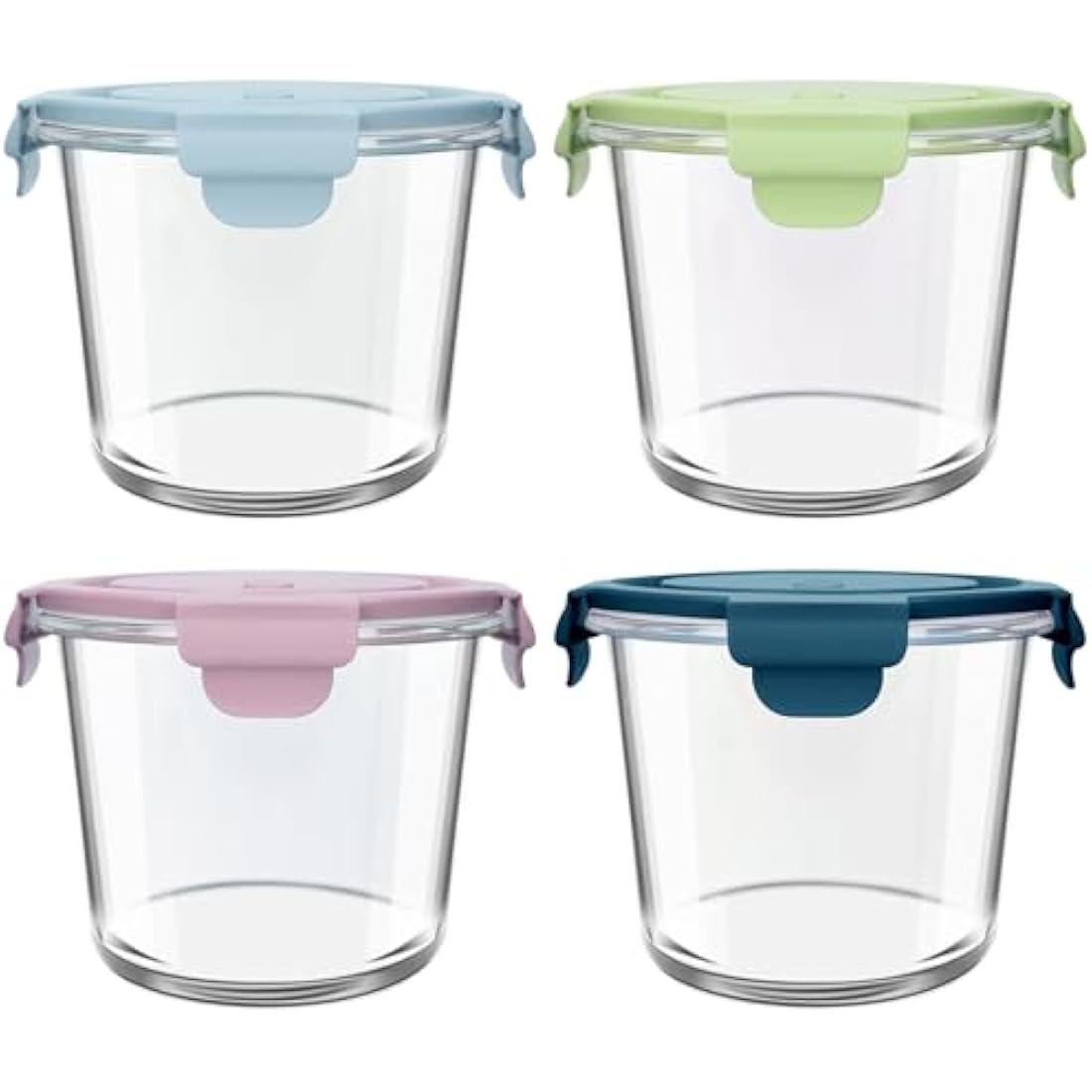 Glass Food Storage Containers – 710ml Airtight Meal Prep, 4PCS