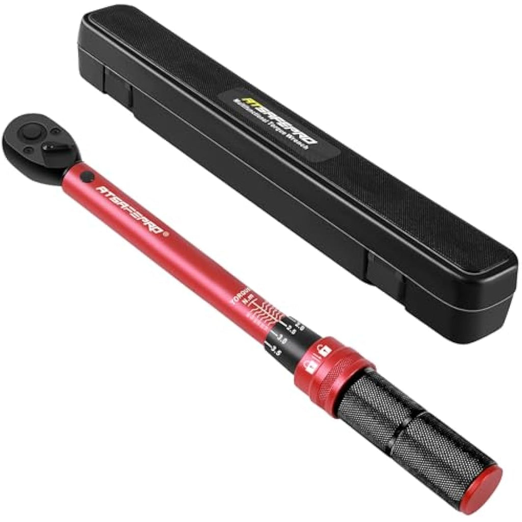 ATsafepro 3/8 Inch Drive Click Torque Wrench, 5-60 Nm for Bike & Auto