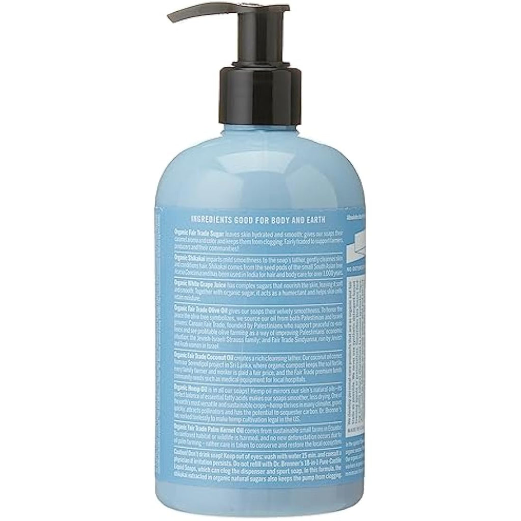 Dr. Bronner’s Unscented Baby Sugar Soap – Organic 4-in-1 Cleanser, 335ml