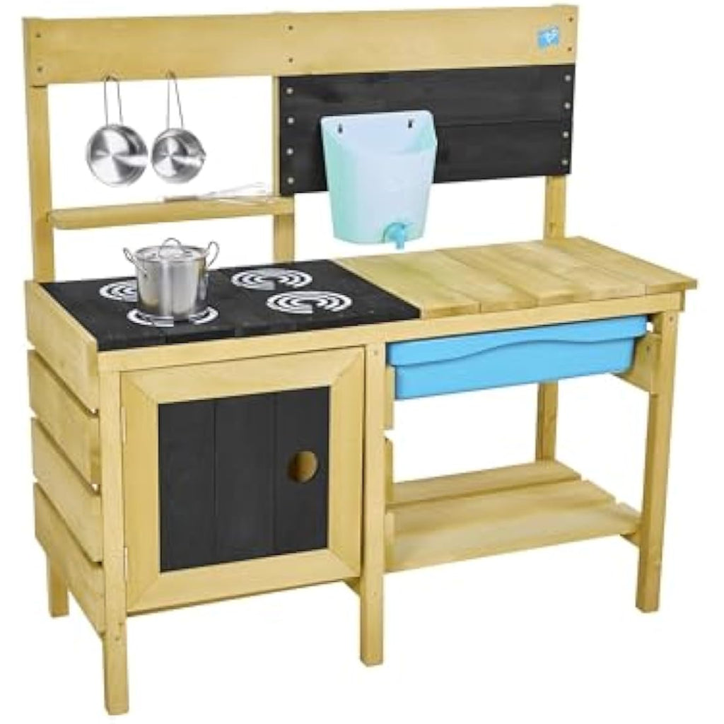 TP Toys Deluxe Wooden Mud Kitchen – Kids Outdoor Garden Playset