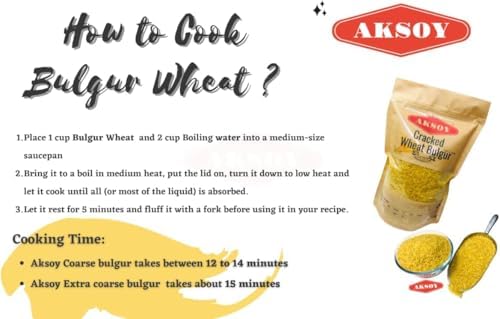 Aksoy Coarse Bulgur Cracked Wheat – 25kg Natural Whole Grain