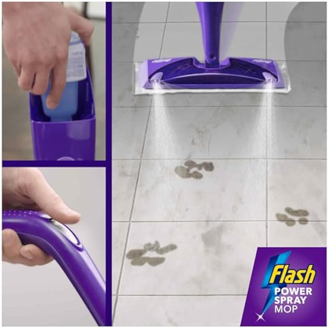 Flash Powermop Absorbing Pad Refills - White Floor Wipes, 64 Pack