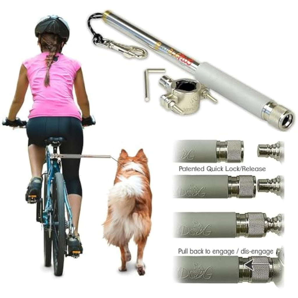 Walky Dog Plus Hands-Free Bike Leash – Stainless Steel & 550lb Paracord