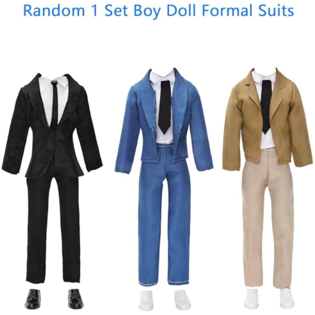 Miunana 11-Piece Boy Doll Clothes and Accessories for 12-Inch Dolls