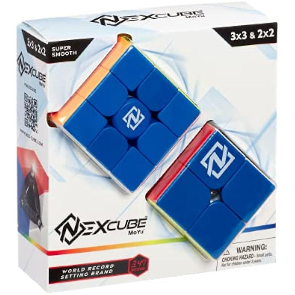 Nexcube Speed Cube Set | 3x3 and 2x2 Stickerless Brain Teaser Puzzles