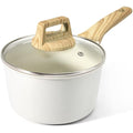 GiPP Nonstick Granite Sauce Pan with Lid – 3.6L Induction Pot, White