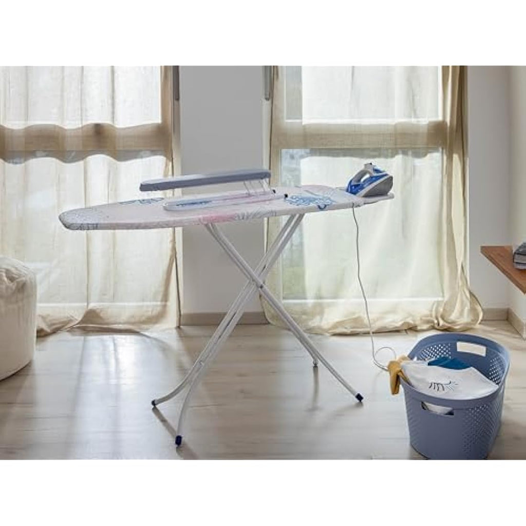 Leifheit Extra Long Sleeve Ironing Board – 57cm Foldable White Board