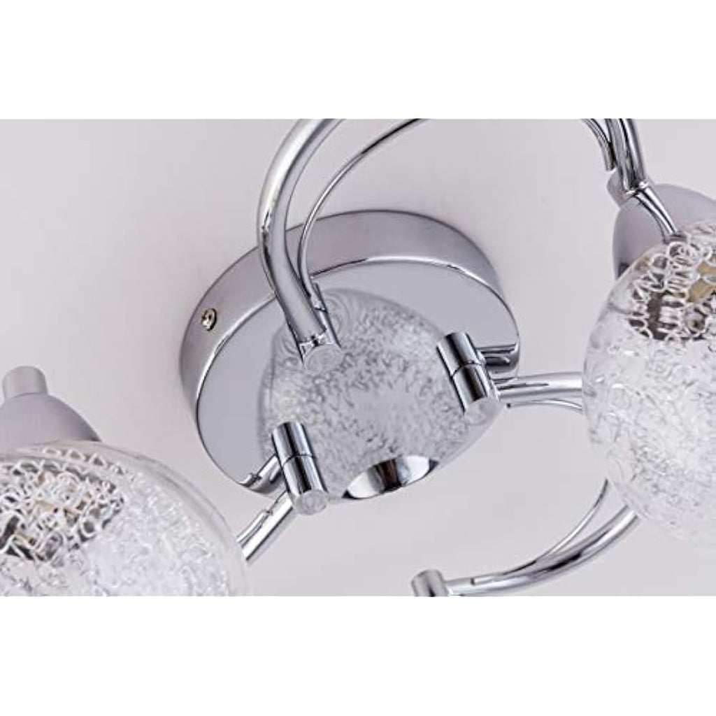 Aurolite Bolla 3-Light LED Semi Flush Ceiling Light | Polished Chrome