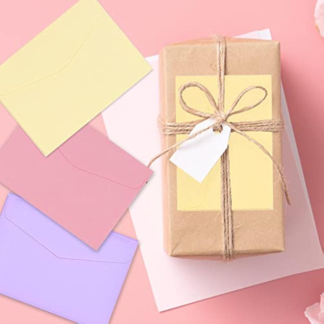 60 Pcs Mini Colored Envelopes – Tiny DIY Cardboard Envelopes