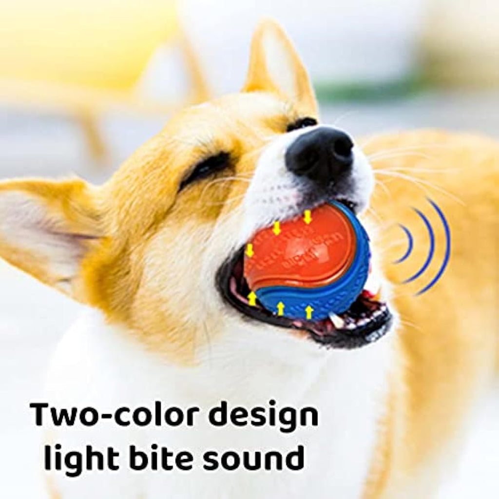 Jolof Store Squeaky Dog Ball 6-Pack – Durable TPR Rubber Teeth Cleaning Toy