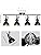 Unikcst 4-Way Retro Ceiling Spotlights | Black Industrial E14 Fixture