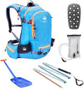 TerraWest Core Avalanche Kit – Ski Backpack with Shovel and Probe (Blue)