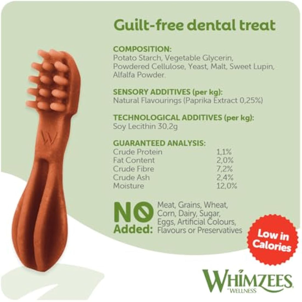 WHIMZEES Natural Grain-Free Dental Dog Chews for Small Breeds, 24ct
