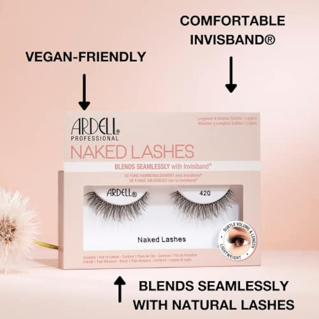 Ardell Naked Lash 420 - Natural Short False Eyelashes | Vegan & Cruelty-Free