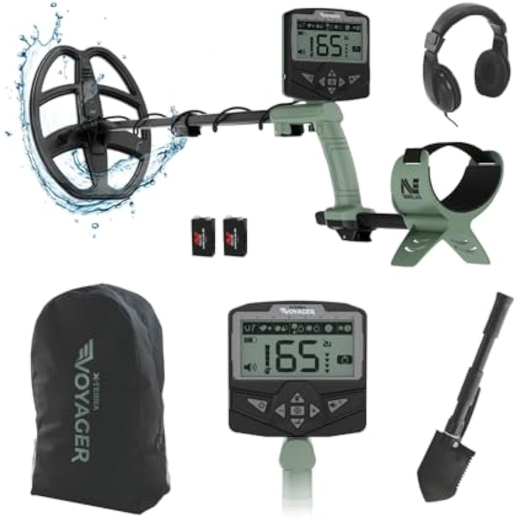 Minelab X-Terra Voyager Metal Detector Kit | Waterproof Coil & Pinpoint Mode