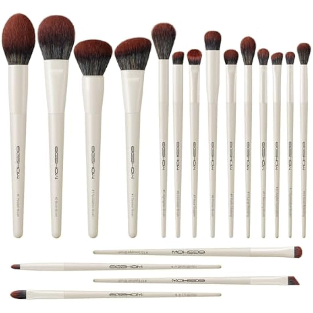 EIGSHOW MUA Pro 18 Pcs Professional Makeup Brush Set – Vegan Beige