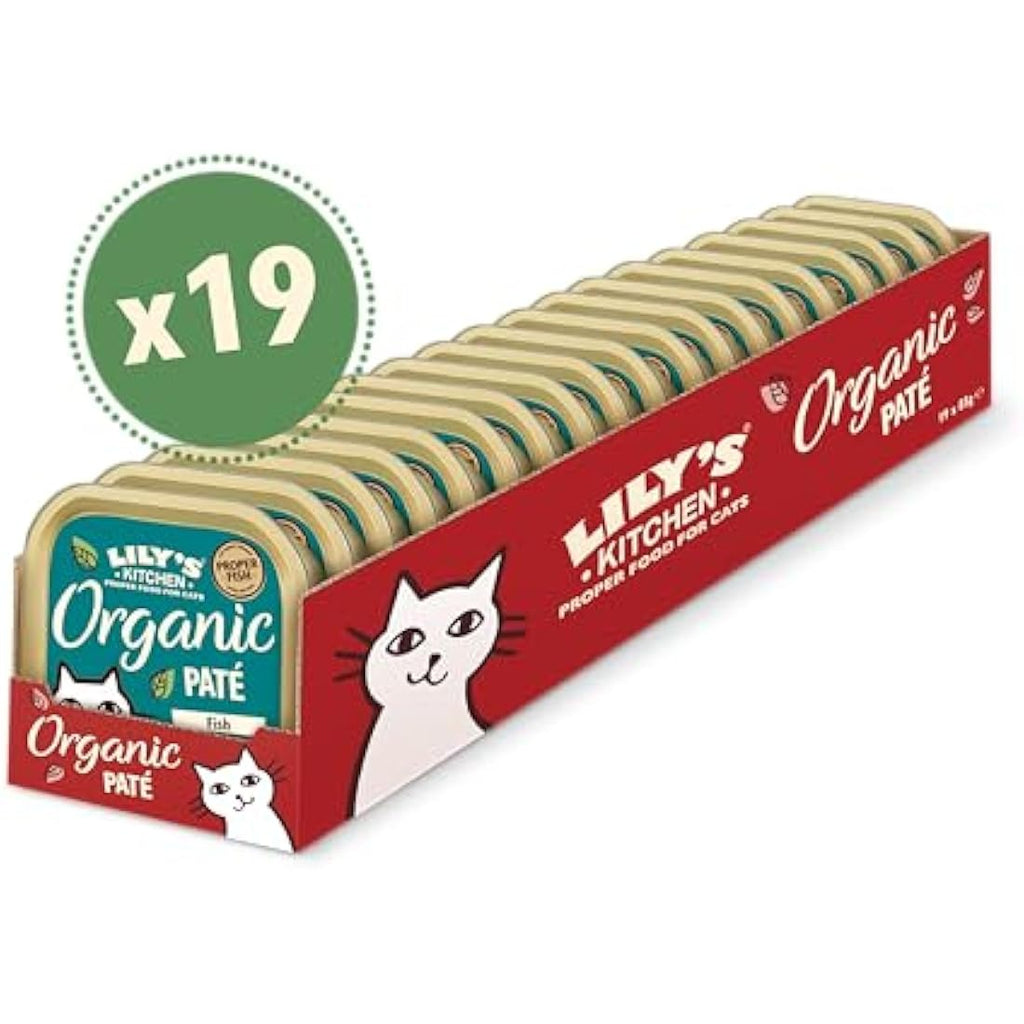 Lily's Kitchen Organic Fish Grain-Free Wet Cat Food Paté | 19 x 85g