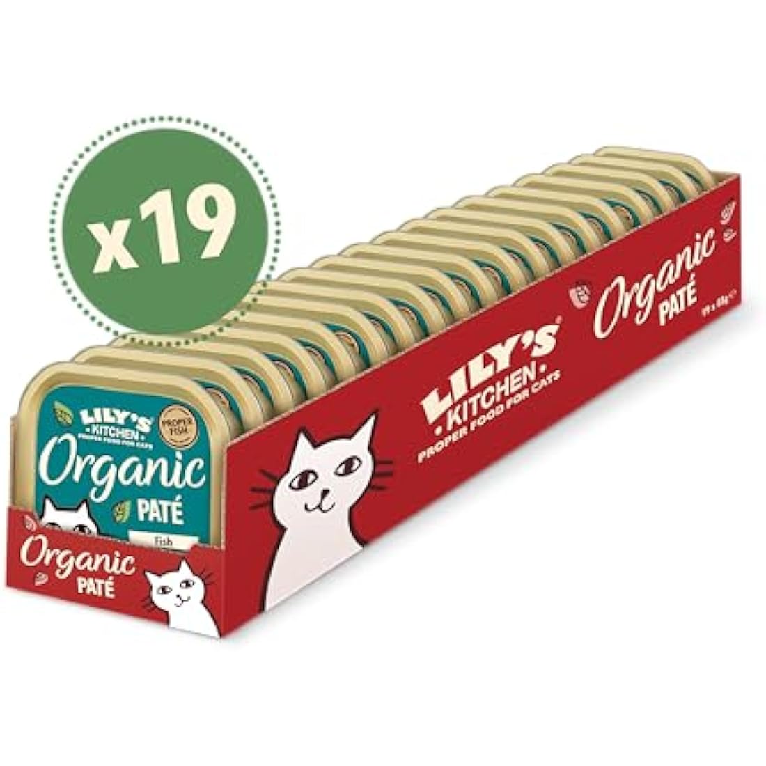 Lily's Kitchen Organic Fish Grain-Free Wet Cat Food Paté | 19 x 85g