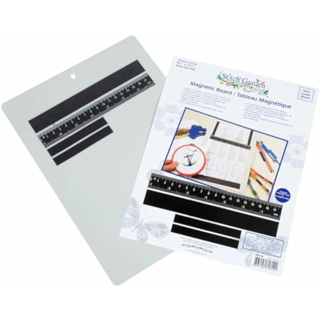Stitch Garden A4 Magnetic Board with Ruler and 3 Magnet Strips
