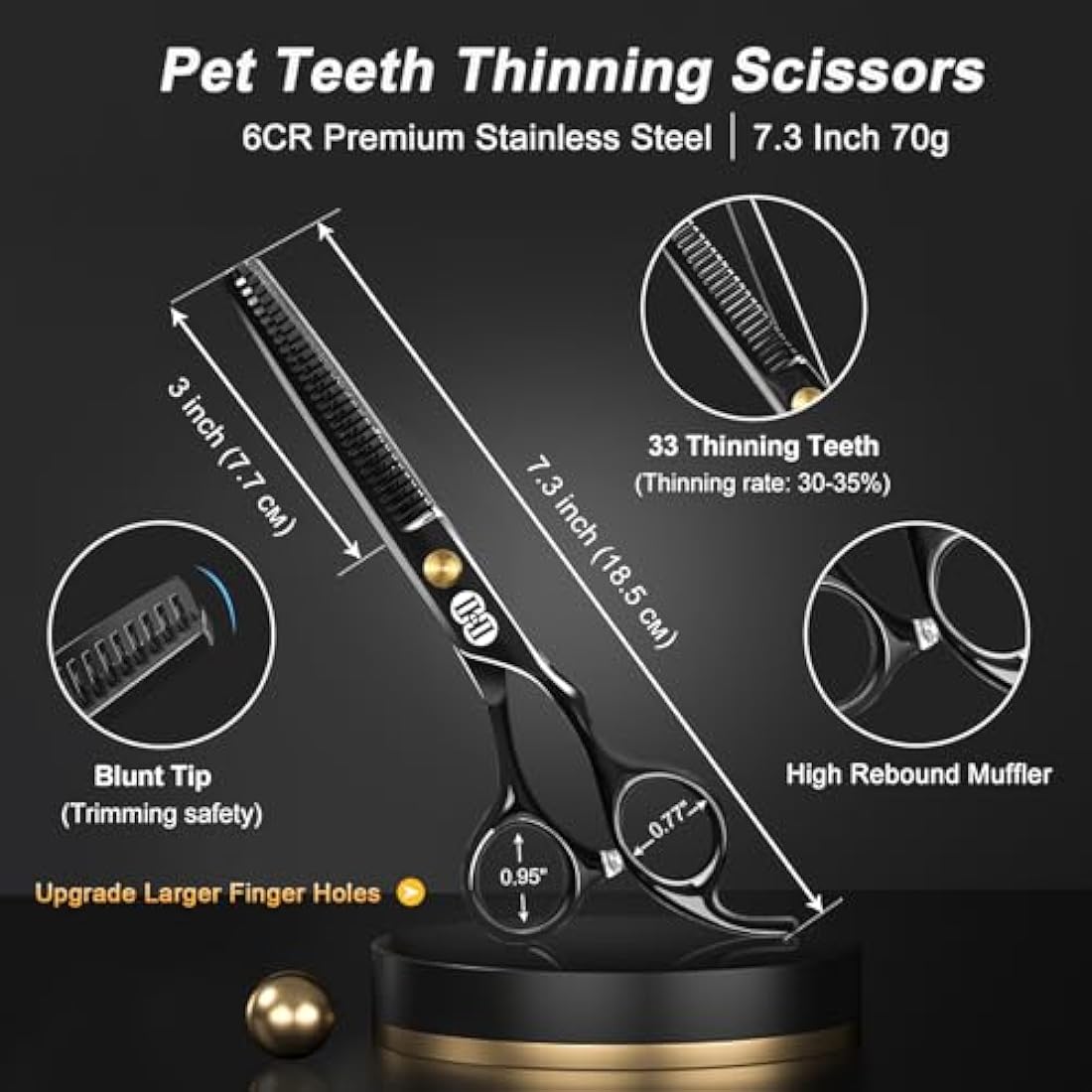 CIICII 10-in-1 Dog Grooming Scissors Kit | Professional Pet Shears Set