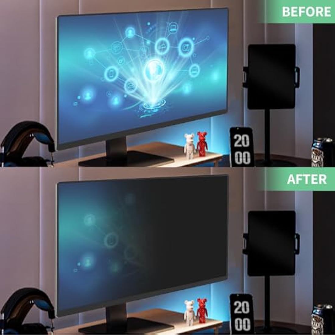 DEJIMAX 27 Inch Computer Privacy Screen Filter | Anti-Glare & Blue Light
