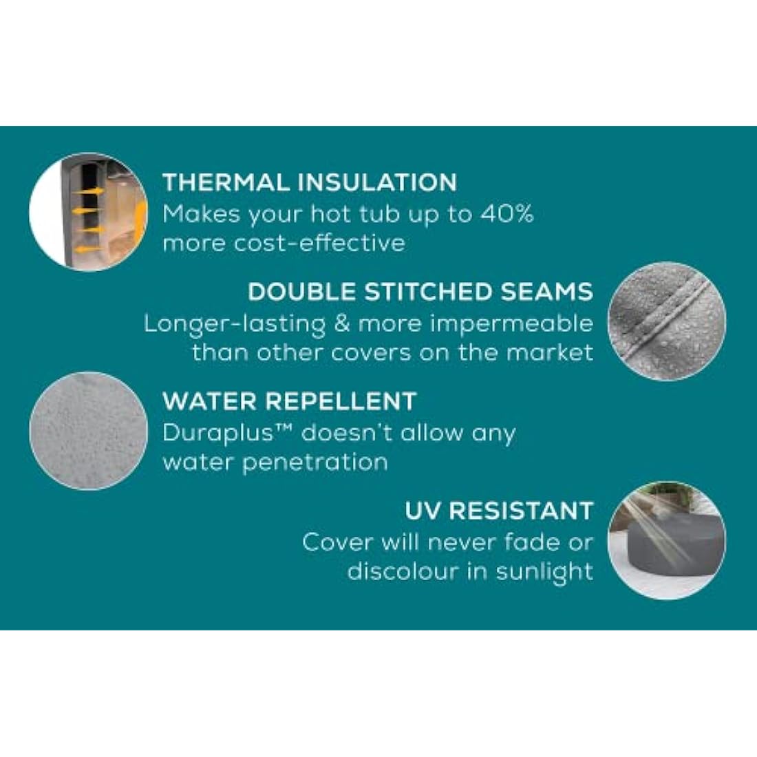 Lay-Z-Spa Square Thermal Hot Tub Cover – 180cm Energy Efficient Grey