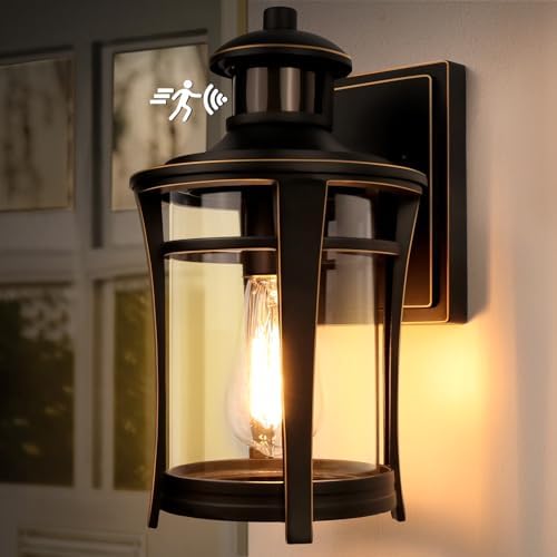 Lamomo Motion Sensor Outdoor Wall Light | Dusk to Dawn Aluminum Sconce