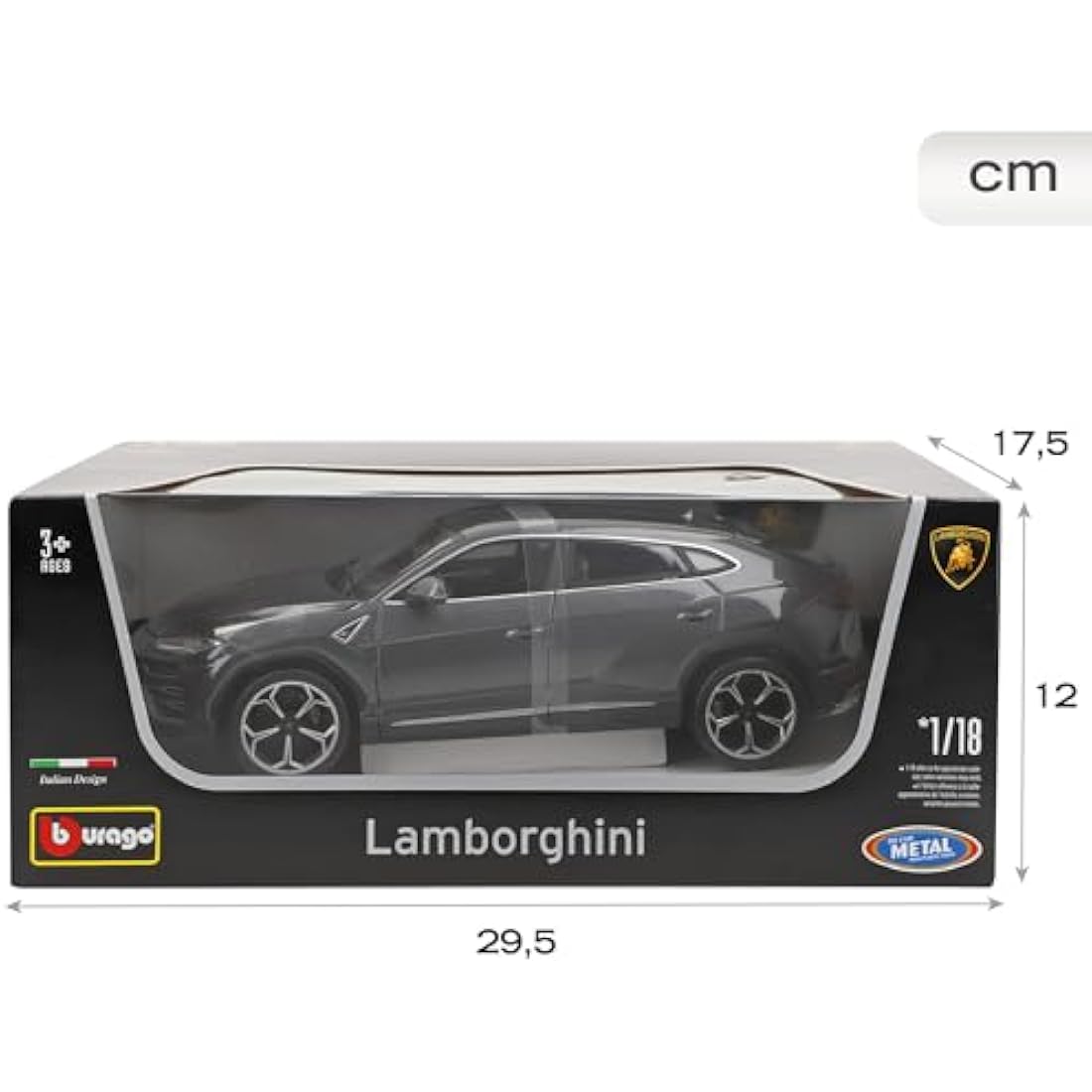 Bburago Lamborghini Urus Diecast Model Car – 1:20 Scale Yellow Vehicle