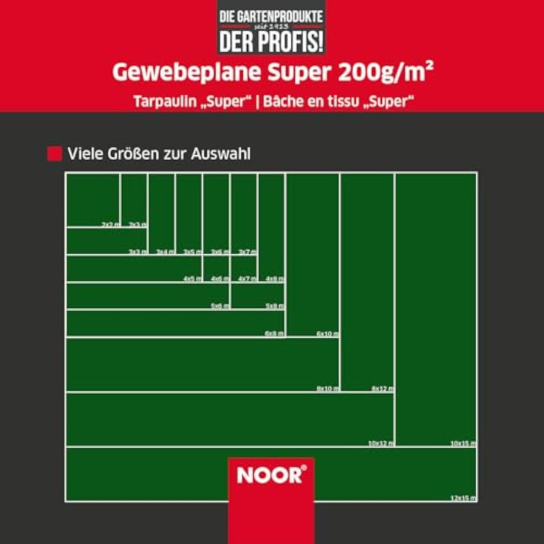 Noor Heavy-Duty Tarpaulin | 3x4m White Waterproof PP/PE Cover
