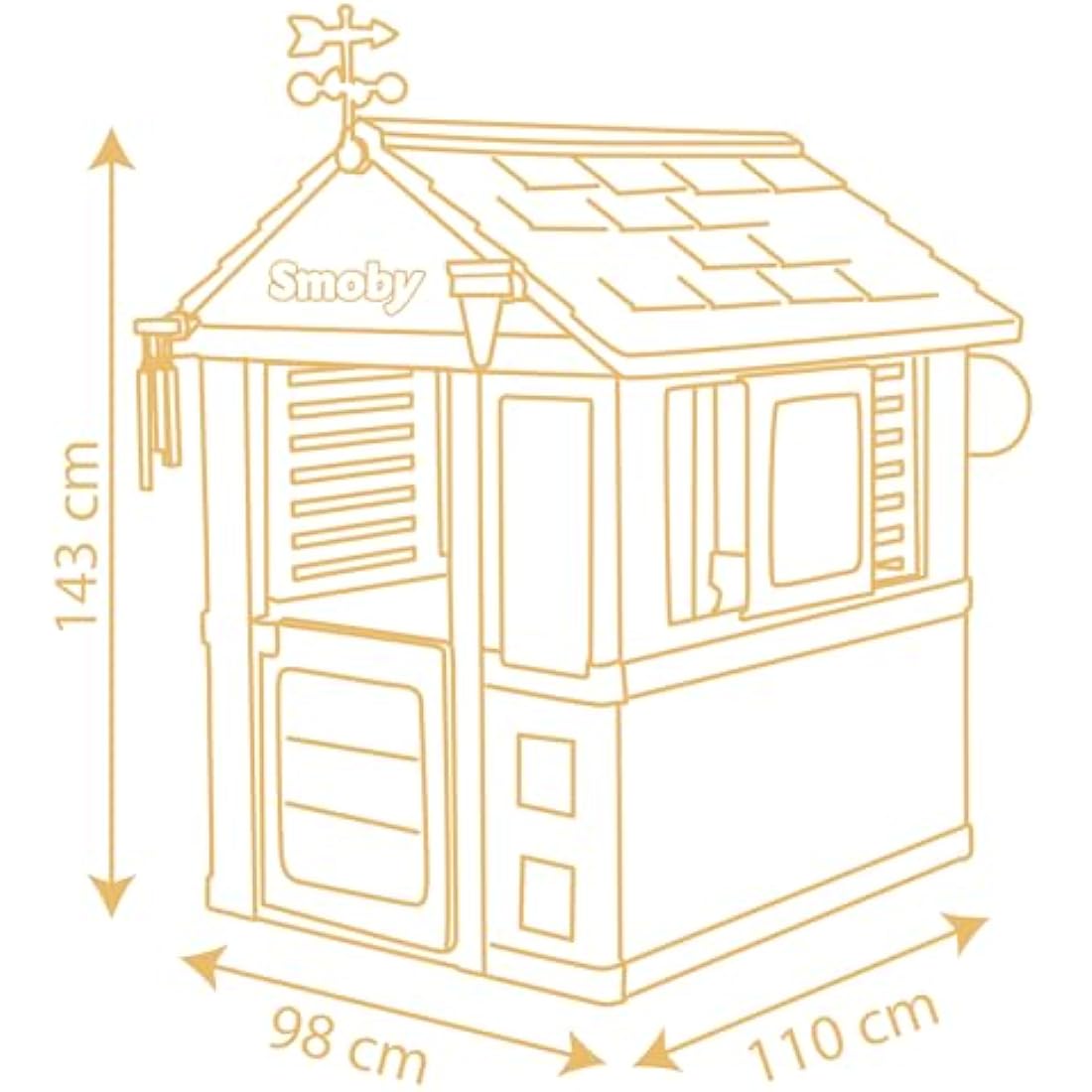 Smoby 4 Seasons Playhouse – Educational Outdoor Garden House for Kids
