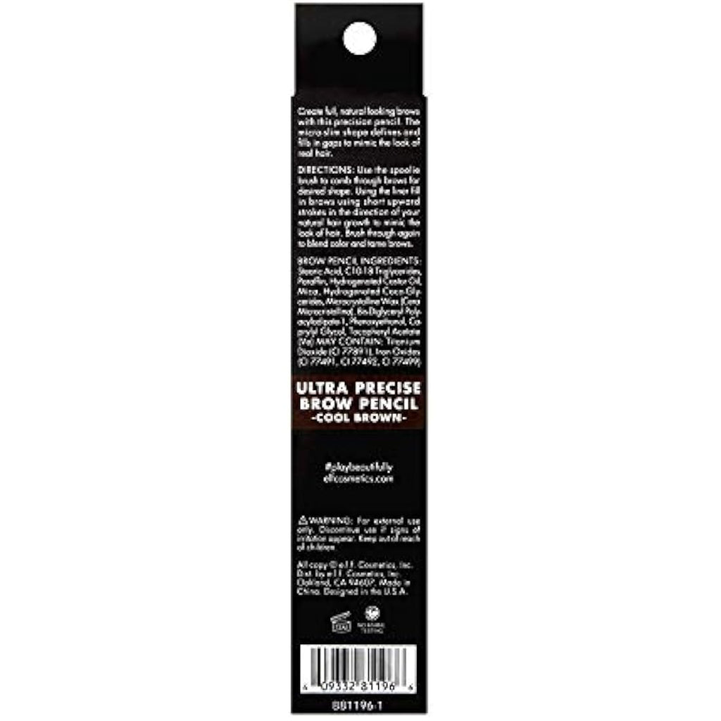 e.l.f. Ultra Precise Brow Pencil – Micro-Slim Eyebrow Liner, Cool Brown