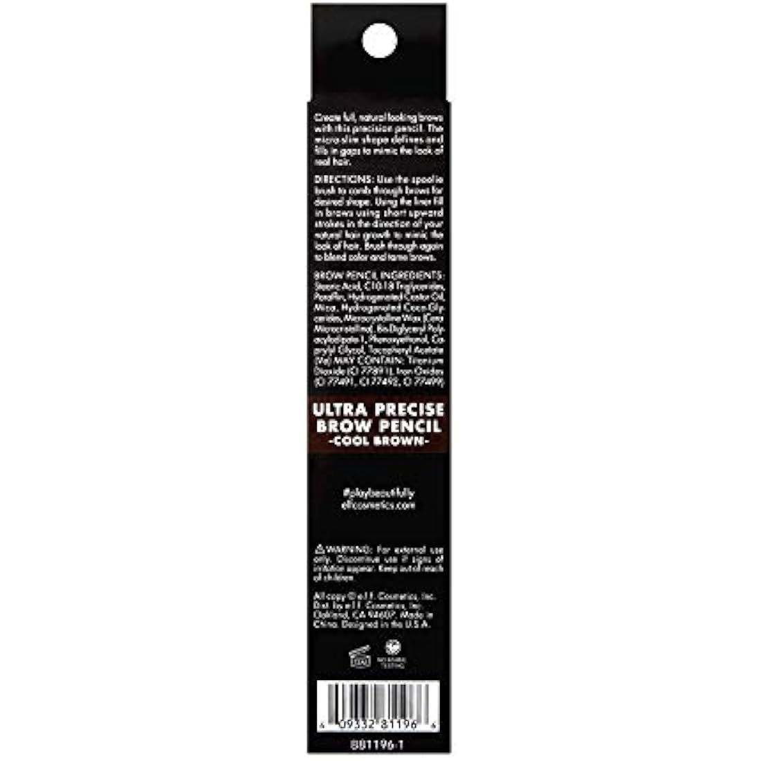 e.l.f. Ultra Precise Brow Pencil – Micro-Slim Eyebrow Liner, Cool Brown