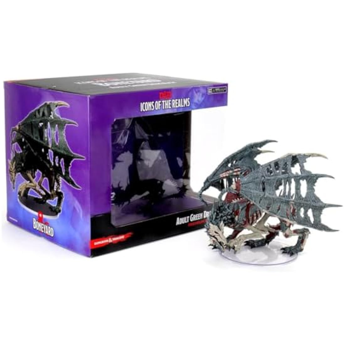 WizKids D&D Icons of the Realms: Boneyard Adult Green Dracolich Figure