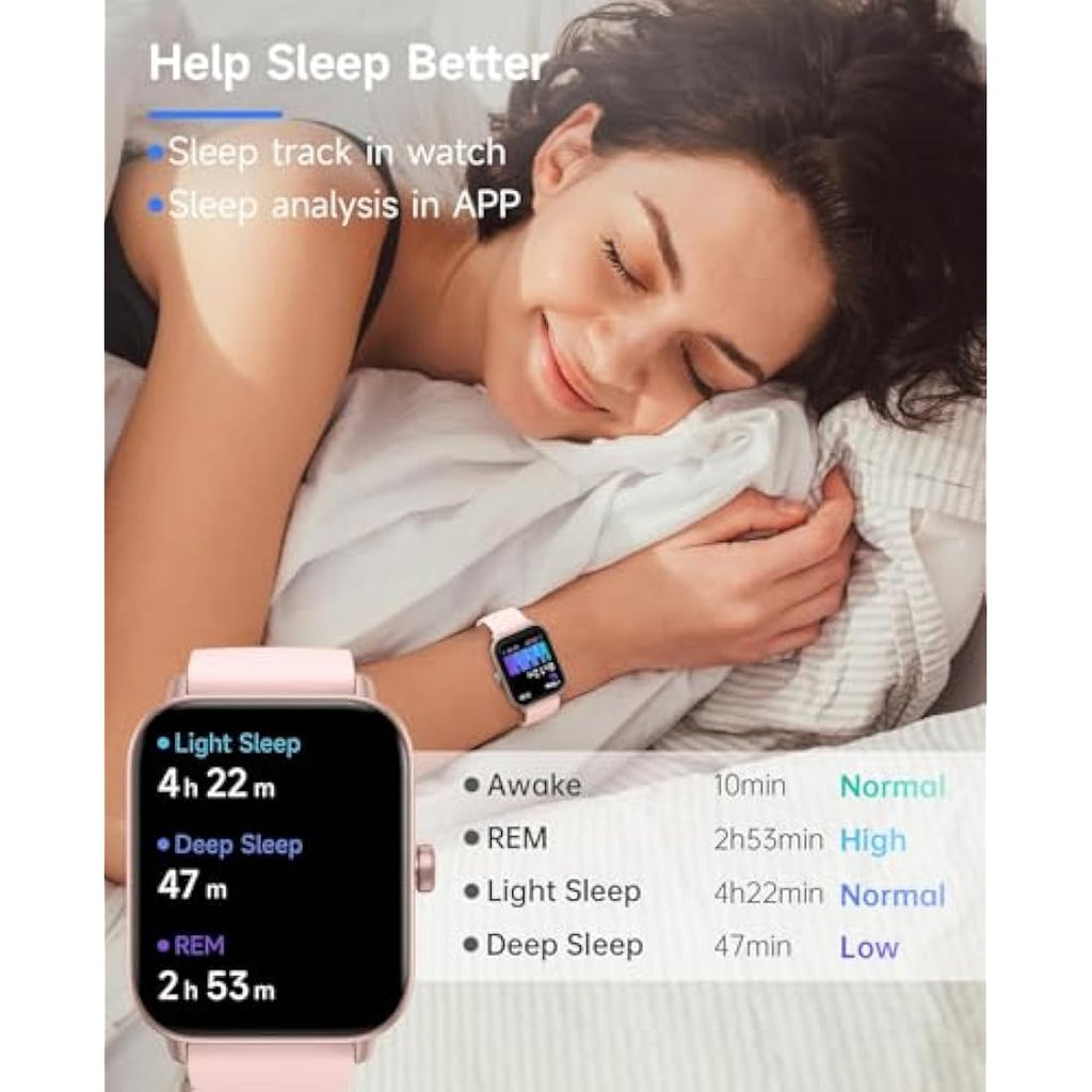 TOOBUR Smart Watch for Women – 1.8" IP68 Waterproof Fitness Tracker