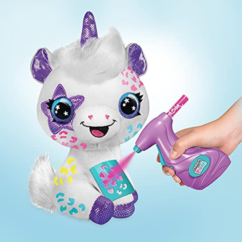 Canal Toys Unicorn Airbrush Plush - DIY Spray Art Toy with Stencils