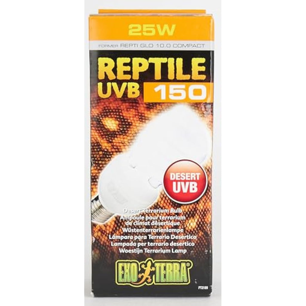 Exo Terra UVB 150 Desert Terrarium Bulb – High Output Reptile Light, 25W