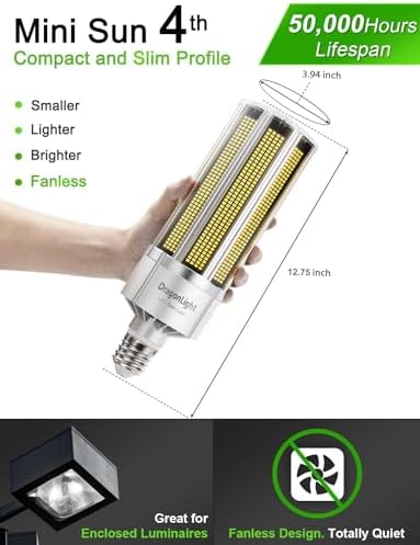 DragonLight 240W LED Corn Bulb | 32,400LM E40 Mogul Base 5000K Daylight