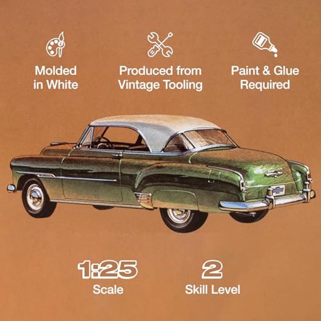 AMT 1951 Chevy Bel Air Model Kit – 1:25 Scale Plastic Classic Car