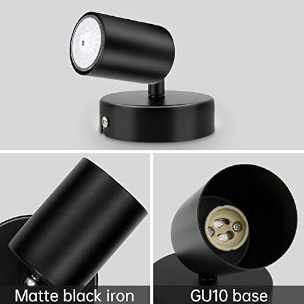 Jolof Store Matt Black Industrial Wall Spotlight - GU10 2 Pack