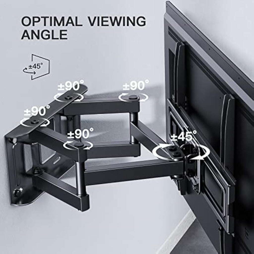 PERLESMITH Full Motion TV Wall Mount | Swivel Tilt for 26-70 Inch TVs