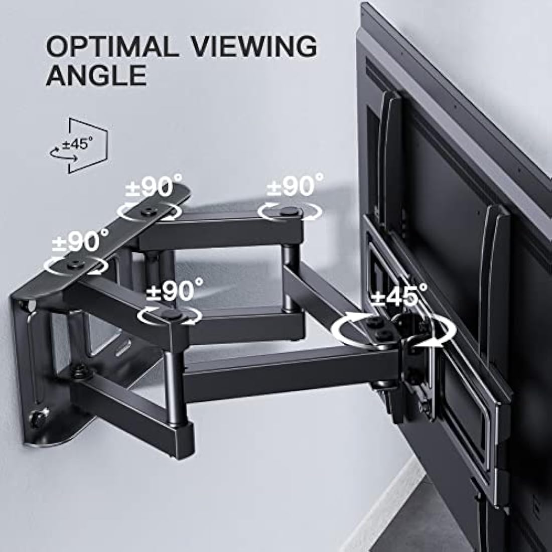 PERLESMITH Full Motion TV Wall Mount | Swivel Tilt for 26-70 Inch TVs