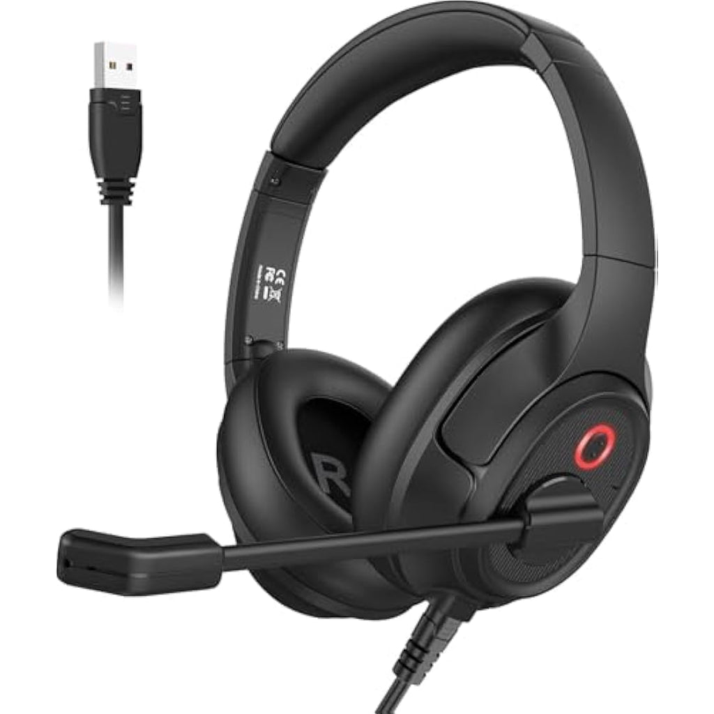 EKSA H2 USB Wired Office Headset with Noise Canceling Mic & Busy Light