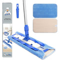 MR.SIGA Professional Microfiber Mop - Stainless Steel Handle with 3 Pads